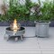Leisuremod Walbrooke Patio Round Fire Pit and Tank Holder with Slats Design, Grey WGRS-29-24-GL - alternate 9