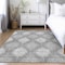 Homeroots 5' X 8' Gray Silver And Charcoal Ikat Washable Indoor Outdoor Area Rug 589153 - alternate 6