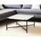 Homeroots 30" Black And White Genuine Marble and Metal Square Cross Legs Coffee Table 376279 - alternate 4