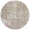 Homeroots 8' Taupe And Ivory Round Abstract Washable Indoor Outdoor Area Rug 598006 - alternate 7