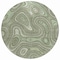 Homeroots 8' Artichoke Green And Ivory Round Geometric Washable Indoor Outdoor Area Rug 631361 - alternate 8