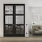 Sartodoors Hidden Double Doors, Lucia 2555 Matte Black Concealed Metal Frame 48 x 80 (2* 24x80) Left Inswing LUCIA2555DMF-BLK-48x80-LH-I - alternate 4