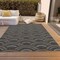 Homeroots 3' X 5' Black Ivory And Gold Geometric Washable Indoor Outdoor Area Rug 615182 - alternate 7