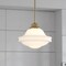 Vaxcel VAXCEL Huntley 1 Light Natural Brass Farmhouse Schoolhouse Pendant White Glass P0374 - alternate 9