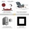 Nuwatt 4 Inch 2 Hour Black Square Fire Rated Recessed Lighting Canless LED Lights 2700K-5000K, 900LM, 6PK NW-P-SQDL-4-12W-5CT-FR-BLK-6P - alternate 7