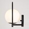 Vaxcel Bucktown 1 Light Matte Black Mid-Century Modern Wall Sconce White Globe Glass W0476 - alternate 10