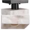 Jonathan Y Alessia 5" 1-Light Modern Contemporary Alabaster/Iron Cube LED Semi Flush Mount, White Marbling/Black JYL1202B - alternate 9