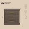Manhattan Comfort Clifford Nightstand in Walnut (3-Drawer) NS1564-3 - alternate 9