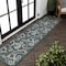 Jonathan Y Maribel Traditional Classic All-Over Scroll Turquoise/Cream 2 ft. x 8 ft. Indoor/Outdoor Runner Rug TSN205E-28 - alternate 1