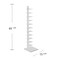 Homeroots 65" White Metal Twelve Tier Narrow Tower Bookcase 490410 - alternate 4