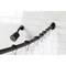 Kingston Brass 72" Stainless Steel Single Curved Shower Curtain Rod, Matte Black CC7210 - alternate 4