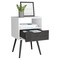 Homeroots 25" Gray Wood One Drawer Nightstand 543656 - alternate 13