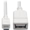 Tripp Lite Micro USB-B to USB OTG Host Adapter Cable On the Go White M/F 6" U052-06N-WH - alternate 1