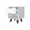 Homeroots 19" White Wood One Drawer Nightstand 530197 - alternate 13