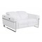 Homeroots 65in White And Silver Italian Leather Power Reclining Loveseat 482201 - alternate 6
