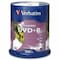 Verbatim DVD+R 4.7GB 16X White Inkjet Printable - 100pk Spindle - 120mm - Printable 95145 - alternate 1