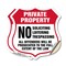 Signmission Private Property Shield Sign No Soliciti, 18 inch X 18 inch, Vinyl Decal, 2PK SHI-D-2PACK-18-451 - alternate 1