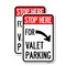 Signmission Stop Here for Valet Parking Right Arrow, 12'' X 18'' 2 Signs, Heavy Gauge Aluminum, 2PK A-1218-2PACK-22853 - alternate 1