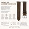 Elegani Vintage Oil Leather Band Compatible with Apple Watch 38mm, Black, Yellow Gold Buckle LOT2-BLK-YGD-38 - alternate 4