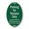 Signmission Parking For Tenants Only Unauthorized Vehicle, 12 In X 18 In Architectural, Heavy Gauge Aluminum A-OV-G-1218-9939 - alternate 1