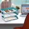 Acrimet Facility 3 Tier Letter Tray Side Load Letter Size Desktop File Organizer Plastic Solid Green 255.VO - alternate 5