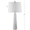 Jonathan Y Bradley 29" Resin LED Table Lamp, White/Black Faux Marble JYL1002A - alternate 8