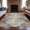 Homeroots 10' X 14' Black And Ivory Geometric Washable Indoor Outdoor Area Rug 631992 - alternate 7