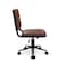Martha Stewart Lulu Upholstered Office Chair in Saddle Brown/Oil Rubbed Bronze CH-240229-1-BR-BK-MS - alternate 10