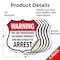 Signmission No Trespassing Shield Sign Warning You A, 4 inch X 4 inch, Vinyl Decal, 5PK SHI-D-5PACK-4-423 - alternate 5