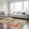Homeroots 3' X 5' Sage Gray And Orange Geometric Washable Indoor Outdoor Area Rug 613229 - alternate 8