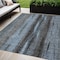 Homeroots 5' X 8' Blue Gray And Charcoal Botanical Leaves Washable Indoor Outdoor Area Rug 581937 - alternate 1
