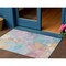 Homeroots 3' X 5' Teal Blue Gold And Pink Abstract Washable Indoor Outdoor Area Rug 618556 - alternate 1