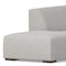 Homeroots 116" Gray Fabric Sofa With Ottoman With Brown Legs 641066 - alternate 8