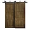 Sartodoors Sliding Closet Barn Bypass Doors 84 x 84 inches, Ego 5010 Marble Oak, Modern 8ft Rails Hardware Se EGO5010BBB-DMR-8484 - alternate 1