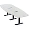 Skutchi Designs Arc Boat Conference Table With Power, 48 in W, 144 in L HAR-ABOT-48X144-T.BK-U779-EBLK - alternate 1