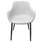 Leisuremod Markley Modern Leather Dining Arm Chair With Metal Legs, Light Grey EC26LGR - alternate 6