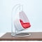 Leisuremod White Wicker Hanging 2 person Egg Swing Chair with Red Cushions ESCW-57R - alternate 8