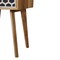 Homeroots 22" Black White And Brown Solid Wood Geometric Bone Inlay One Drawer Nightstand 651519 - alternate 8