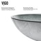 Vigo Giovanni Artistic Silver Glass 17 in. L x 17 in. W x 6 in. H Round Vessel Bathroom Sink VG07053 - alternate 6