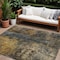 Homeroots 8' X 10' Gray Brown And Gold Abstract Washable Indoor Outdoor Area Rug 606065 - alternate 1