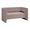 Homeroots 57in Taupe Velvet Loveseat 573998 - alternate 7