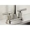 Kingston Brass Double-Handle 4" Centerset Bar Faucet with Knurled Handle, Polished Nickel KB5496KNL - alternate 5