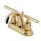 Kingston Brass Double-Handle 4" Centerset Bathroom Faucet with Pop-Up Drain, Polished Brass KB8612CML - alternate 1