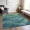 Homeroots 9' X 12' Teal Blue And Green Abstract Washable Indoor Outdoor Area Rug 618182 - alternate 6