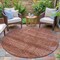 Homeroots 8' Pink And Ivory Round Geometric Washable Indoor Outdoor Area Rug 630509 - alternate 3
