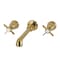 Kingston Brass Double-Handle Wall Mount Bathroom Faucet, Brushed Brass KS7127BEX - alternate 1