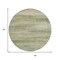Homeroots 8' Artichoke Green And Beige Round Abstract Washable Indoor Outdoor Area Rug 631109 - alternate 6