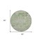 Homeroots 8' Mint Green And Gray Round Floral Washable Indoor Outdoor Area Rug 604080 - alternate 7