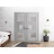 Vdomdoors Slab Barn Door Panel 24 x 96in, Light Grey Oak W/ Frosted Glass, Pocket Closet Sliding SETE6933S-OAK-2496 - alternate 7