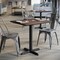 Flash Furniture 30" x 24" Tabletop, Seamless Surface Technology, Dark Brown with 22x22 Black Table Height X-Base ST-REC2430-WBR-T2222-GG - alternate 9